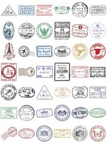 60pcs Transparent Retro Postmark Series Stickers, Suitable For Scrapbooking, Diaries, Notebooks, Water Bottles, Cars, Etc. Faith-Based Designs With Positive Messages, Great Gift,School Supplies,Back To School