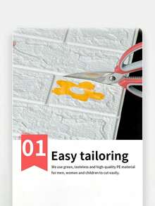 1/10/20/40/50PCS 3D墙贴壁纸 自粘墙砖贴 自粘墙纸 易粘贴 易剥离 易清洁 易裁剪 适用于厨房装修 客厅装修 浴室装修 办公室装修 居家装修 房间装修 走廊 卧室 装修贴纸 撕掉墙板 墙纸 壁纸 拉玛装饰贴 礼物 生日 毕业 - 白色 - 查看 11