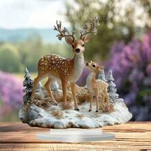 Série créative d'accessoires de plantes avec motifs d'élans - en acrylique - Pour le salon, la chambre, le bureau, les cadeaux de vacances et la décoration