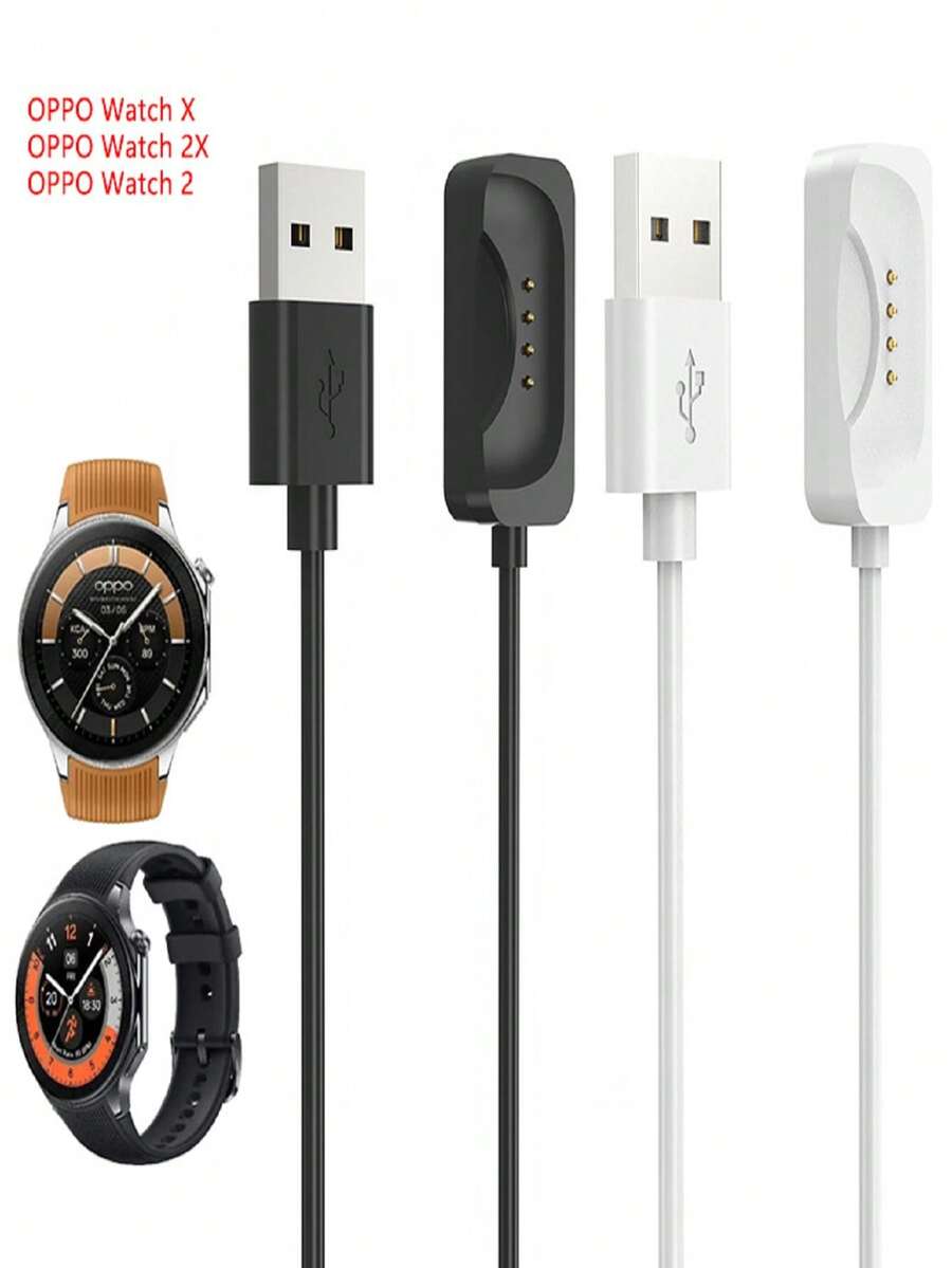磁吸充电线适用于OPPO Watch X、智能手表Watch 2充电器、2X底座 - 黑色 - 查看 1