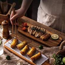 高品质天然木质切菜板套装 - 多用途厨房切菜板，适用于肉类、奶酪、寿司、蛋糕、牛排、面包、蔬菜和水果 - 砧板和砧板 - 理想的家庭和宿舍厨房配件和礼物，适合 36 个节日