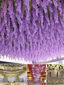 50 piezas/paquete Guirnalda colgante de flores de seda artificiales de glicinia estilo bohemio para decoración del hogar, bodas, fiestas, cumpleaños, Navidad y reuniones familiares