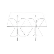 1pc Clear Acrylic Square & Round Cake Stand, Party & Buffet Display Rack For Cups, Cupcakes, Desserts, Storage Tray