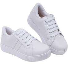 Tênis Infantil Feminino Casual Confortável Moda 28 ao 36 - Branco - Visão 4