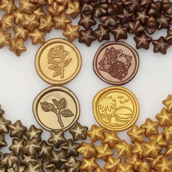 200 Stück/Beutel Siegellackperlen in Sternform für Siegelstempel, handgefertigte Verzierung für Karten und Umschläge, Lacksiegelwachs, für DIY Basteln, Geschenkverpackung, Umschlagversiegelung, Partyeinladungen, Schulanfang, Schulmaterial