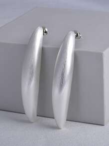 Exaggerated Minimalist Luxury Chic Elegant Long Teardrop Personalized Design Frosted Earrings, Fashionable Statement Earrings