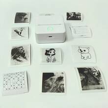 Mini Printer With Non Adhesive Paper, Wireless Thermal Printer Sticker Machine Suitable For Schools, Printing Photos, Study Notes, Scrapbooks, Diaries, Birthday Gifts