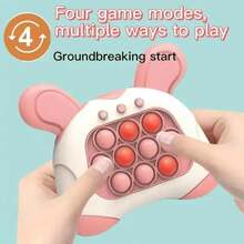 Puzzle Quick-Press Challenge Game, Matching Game Console, Handheld Game, Interactive Educational Learning Toy - Quick-Press Handheld Game Console - 粉色 - 查看 4