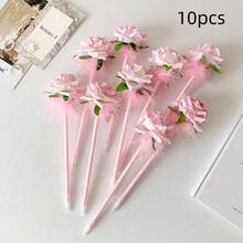 1 支仿真羽毛花圆珠笔 学生文具礼品花束笔 派对用品道具笔