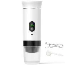 便携式电动意式咖啡机，露营咖啡机，车载咖啡机，带自加热功能，USB-C充电，适用于研磨咖啡粉和NS胶囊咖啡，非常适合房车、徒步旅行和办公室使用（LED显示屏和80毫升水箱） - 升級款式(新款) - 查看 19