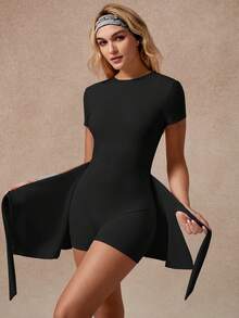 NcmRyu 1套女士时尚性感露背运动连体裤 - 黑色 - 查看 10