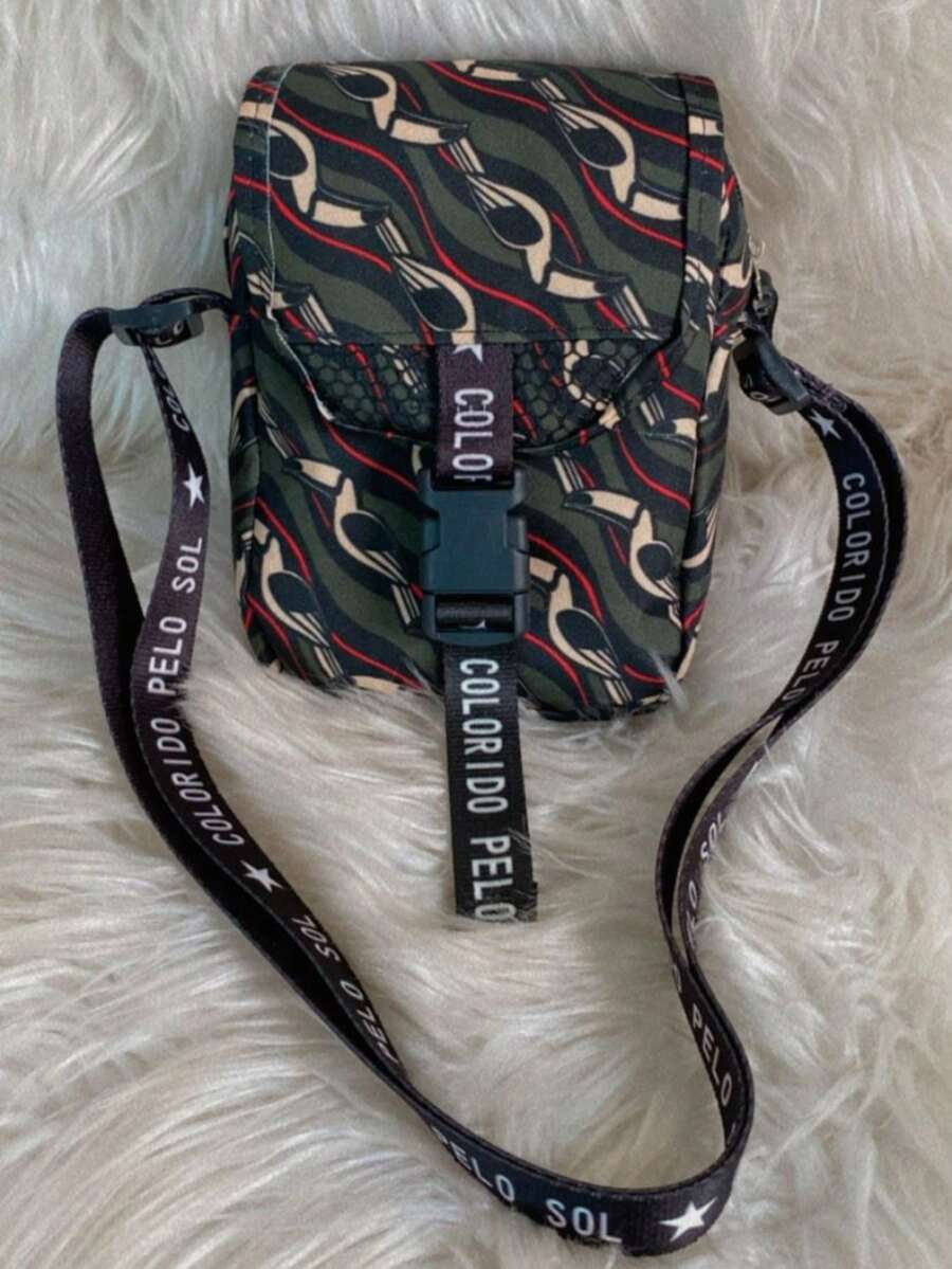 Small Shoulder Bag Printed Summer Beach Bag - 軍綠色 - 查看 1