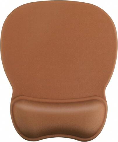 Ergonomic Mouse Pad With Gel Wrist Rest, Comfortable Mousepad With Smooth Wrist Support Surface And Non-Slip PU Base For Pain Relief, Computer, Laptop, Office & Home, 9.4 X 8.1 In, Coffee Brown