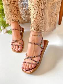 Femina Casual Flat Sandal Blogger Flat Comfort - Rỉ Nâu - Xem 1