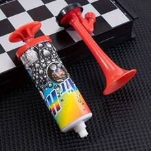 2 Pieces Cheer Portable Trumpet - Great For Sailing, Sports, Racing, Camping And More - Race Safety Alarm With Stand For Celebrations, Birthdays, Games And Festivals - Red