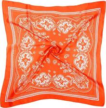 Satin Head Scarf - 27.5 Inch Silk Hair Wrap For Women - 橘色 - 查看 1