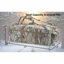 90L Extra Large Tactical Duffle Bag With Backpack Straps And Multiple Pockets For Travel Sports And Military Use - Custom Color - View 3