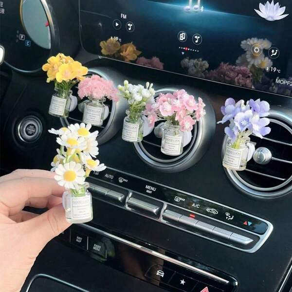 1 Stück Auto Lüftungsclip Dekoration, kreatives Sternblumen Design für frische Autoinnendekoration Klimaanlage Lüftungsclip
