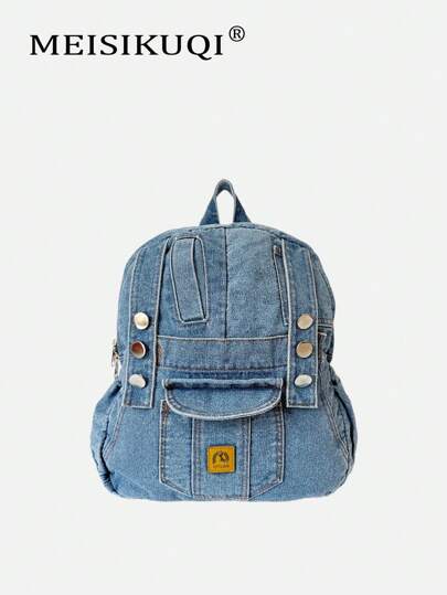 2025 neuer vintage gewaschener Leinwand Rucksack, großes Fassungsvermögen, Multi-Pocket Studenten Pendler Reise Tasche, modisch und geräumig