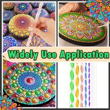 Outil de peinture de points mandala, ensemble de peinture de roches, pinceau à points, modèle de pigment, pinceau de trait, fournitures d'art, fournitures scolaires, rentrée scolaire