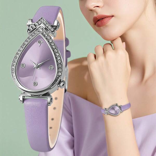 Women's Watch Pu Leather Watches Women Quartz Wristwatch Casual Ladies Clock Pointer Watch Festival Gift Valentine's Day