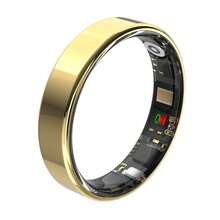 IP68 Waterproof Smart Ring, Minimalist Design, Sports Mode, Pedometer, Rose Gold, Phone Control, Unisex, Gift, Narrow Band - Gold - View 8