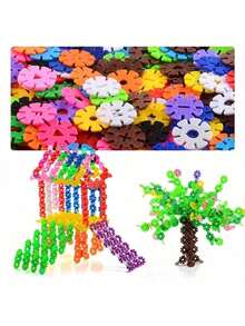 100 Pieces/Set, Early Education Toy Snowflake Puzzle Blocks, Kindergarten Children, Boys And Girls, Baby Intelligence Development Blocks Are Very Suitable For Kindergarten Classrooms(Some Colors And Styles Are Random)(The Specific Size Of Each Individual Image Is Explained) - Multicolor - View 12