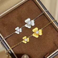 Elegante Exquisito Luxuoso Magnífica Flor Pulseira Pingente de Zircônia Cúbica para Mulher Casamento Diário Férias Música Festival Aniversário Presente de Casal, Presente para Ela