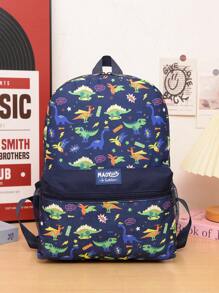 Set di 2 pezzi, zaino in nylon e astuccio con chiusura lampo, per ragazzi e ragazze, ideale per il ritorno a scuola, stile moderno e carino, versatile per viaggi, attività all'aperto e regali festivi