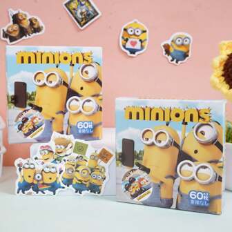 Minions 63 st/ask Minions tecknade söta Dumma mej klistermärken, roliga dekorativa tecknade klistermärken, barnklistermärkeskonst, kreativt gör-det-själv, belöningsklistermärken, förseglingsklistermärken för dagis, etiketter