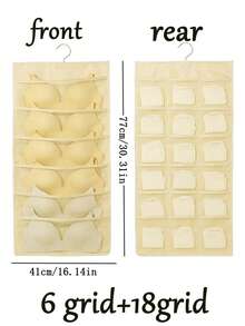 1pc Double-Sided Bra & Underwear Storage Bag, Hanging Organizer With Front And Back Compartments For Bras, Panties, Socks, Ideal For Closet And Dorm - Multicolor - View 12