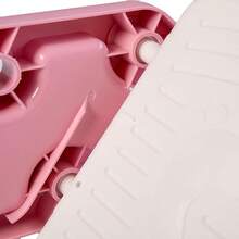 Asiento Entrenador para Inodoro Acolchonado con Escalera (Verde/Azul) - Rosa / Blanco - Ver 4