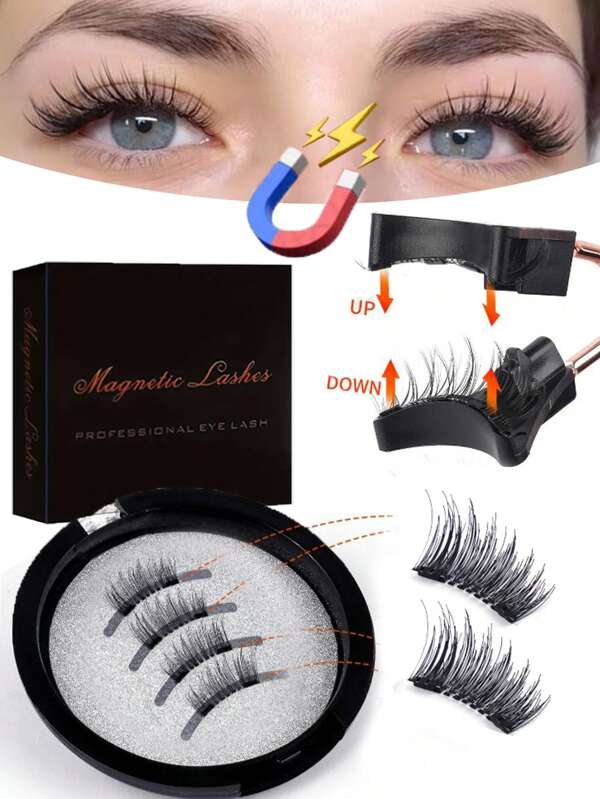 زوج من رموش العين CC Curl ذات المظهر الطبيعي، رموش مغناطيسية قابلة لإعادة الاستخدام مع أداة تطبيق، نصف العين قصيرة جدًا وصغيرة وجميلة، ذات نهاية مطولة، مظهر طبيعي مجعد، قابلة لإعادة الاستخدام ومثالية للفتيات ذوات العيون الصغيرة. مناسبة للاستخدام اليومي للنساء، بدون الحاجة إلى غراء، طقم رموش مغناطيسية سهلة الارتداء