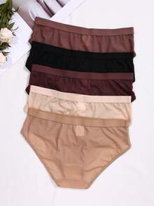 5 Peças Calcinhas Triangulares Casuais Ultrafinadaspara Mulheres, Respiráveis e Confortáveis para Uso Diário