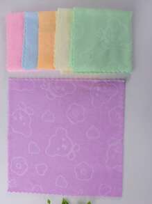 3pcs/Set Cute Bear & Heart-Shaped Dishcloth, For Daily Kitchen Use