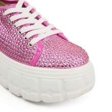 So Me Deirdre Chunky Rhinestone Vibrant Women's Festival Y2K Platform Sneakers  Y2K  Street   Holiday  School  Vacation  Party  Office    Spring / Summer - 粉色 - 查看 3