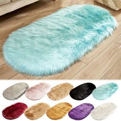 Area Rugs For Living Room Super Soft Faux Sheepskin Area Rugs For Bedroom Floor Shaggy Plush Carpet Faux Rug Bedside Rugs