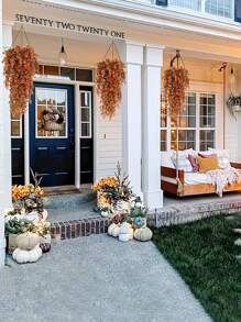 1/2 piezas Plantas de eucalipto colgantes, plantas artificiales con protección UV para decoración del hogar, decoraciones de otoño, decoración de habitaciones, decoración de bodas, decoración de paredes, decoración exterior, decoración de jardín