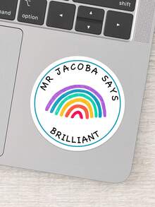 Excellent Student Stickers, Personalized Teacher Stickers, Praise Stickers, Teacher Name Stickers, Back To School Stickers. Personalized Stickers, Praise Stickers, Sticker Sets. School Stickers - Multicolor - View 4