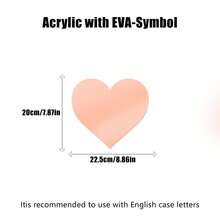 玫瑰金字母墙贴 A-Z - 单个字母高度 10cm/15cm/20cm，亚克力镜面，带 1cm 厚泡沫背衬。双层设计呈现 3D 立体效果；单层设计更显简约。自带背胶，可粘贴于墙面或玻璃上。撕下保护膜即可展现镜面效果。