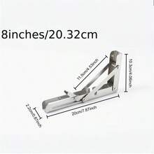 LOMILD 2 Rastrelliere in acciaio pieghevoli robuste - Fornite con 8 viti per l installazione, adatte per soggiorno/cucina/camera da letto/balcone, scaffale multifunzione salvaspazio, facile installazione senza trapano, adattabile alle esigenze domestiche, strumento ideale per migliorare l'efficienza della vita!