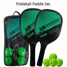 Thickened Pickleball Racket Set, 2 Rackets +4 Balls +1 Bag, Lightweight, Sturdy And Durable, With Comfortable And Anti-Slip Handles, Easy To Handle And Fun, Suitable For Both Indoor And Outdoor Sports, For Both Men And Women, Beginners To Practice And Outdoor Play. Thickened Pickleball Rackets, Essential Equipment For Pickleball Enthusiasts, A Perfect Gift For Relatives And Friends