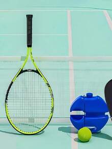 1 Ultra-Light Aluminum Tennis Racket; 1 Ball Bag, Aluminum Racket, Ultra-Light And Durable, Large Racket Design, Easy To Hit, Suitable For Beginners And Daily Entertainment, Suitable For Leisure Training, Family Entertainment And Social Sports-Outdoor Sports - Green - View 3