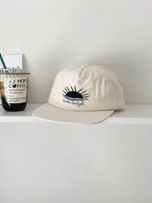 1 Stück Softtop-Baseballkappe mit flachem Schirm und stilvoller bestickter Buchstaben-Baseballkappe, Street-Hip-Hop-Snapback-Mütze kleiner Marken für Männer und Frauen, lässiger All-Match-Sonnenhut in Retro-Kontrastfarbe für Frühling und Sommer