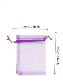 10pcs/Set Assorted Organza Gift Bags, Suitable For Jewelry, Wedding Candy And Other Gifts, Can Be Used As Drawstring Bags, Jewelry Packaging Bags, Wedding Favor Bags, Organza Bags With Drawstring, Small Gift Bags, Jewelry Bags, Mini Drawstring Bags, Mesh Small Bags, Suitable For Wedding Favors, Party Gifts, Candy Packaging, 10 Color Options, Also Suitable For Cosmetic Packaging, Mesh Gift Bags, Drawstring Gift Bags. - Multicolor - View 7