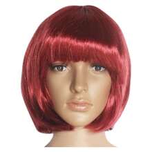Short Bob Hair Wigs Synthetic Fiber For Party Costume Halloween Men/Women 14Colors Optional