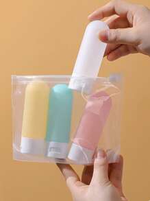 Leak Proof Travel Bottles Set - TSA Approved Refillable Containers For Shampoo & Lotion - Squeezable Toiletries For Airplane Carry On, Gym, And Travel Essentials