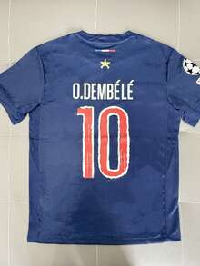 Blue Dembele 10 Soccer Shirt For Men National Team Fan Gear - 深藍色 - 查看 3