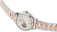 Orient Relógio Mecânico Feminino Orient com Mostrador Branco e Pulseira de Aço Inoxidável, Estilo Elegante de Negócios, Adequado para Uso Diário, Encontros, Presentes e Várias Festas RA-AG0020S10B