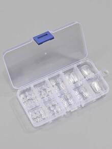 120片純色透明短款假腳趾甲，背膠式腳趾甲美甲用品 - 無色 - 查看 5